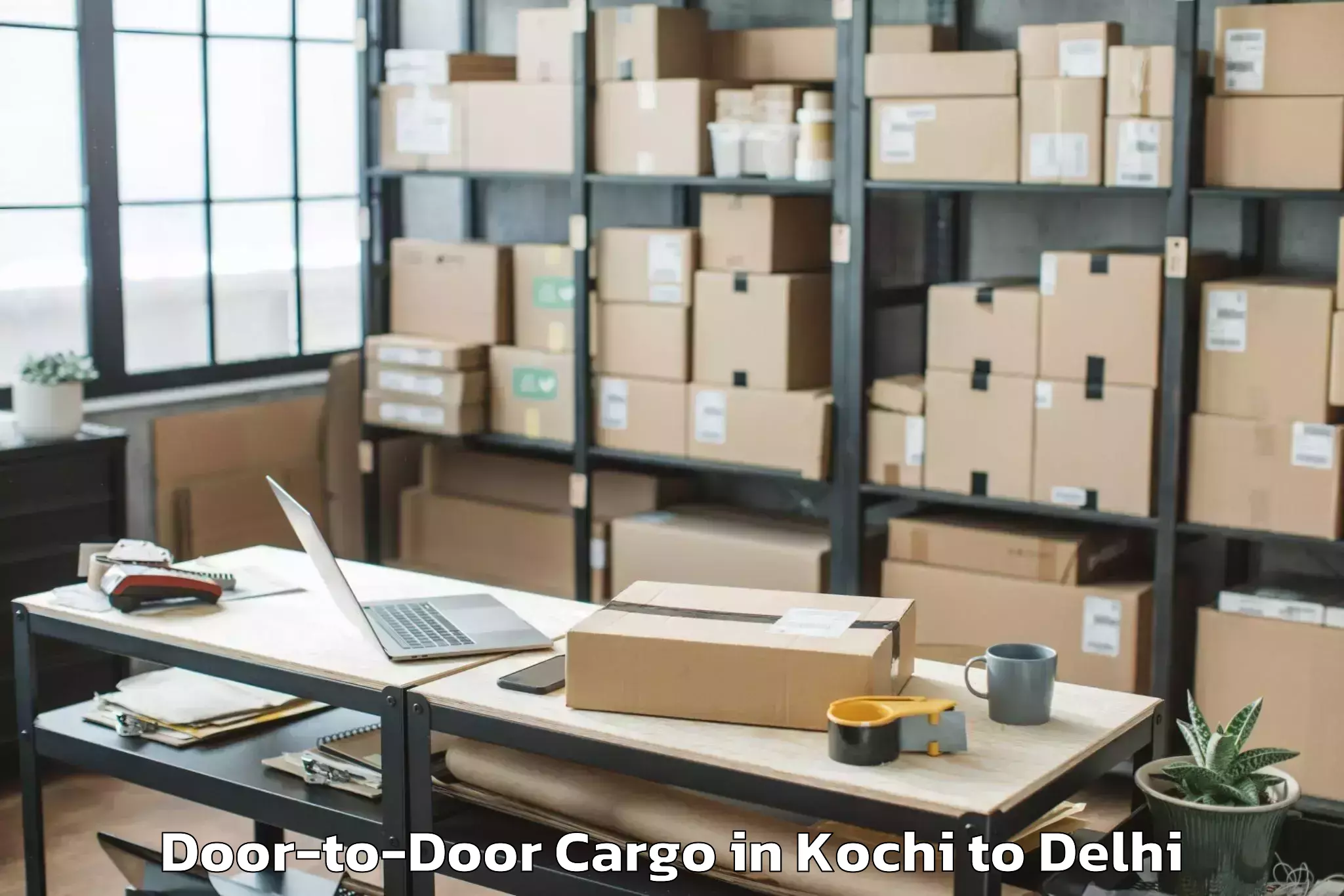 Easy Kochi to Naraina Industrial Estate Door To Door Cargo Booking